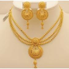 916 gold designer indian necklace set