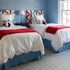 red and blue boys bedroom design ideas