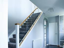 stair glass panels oak handrail kits
