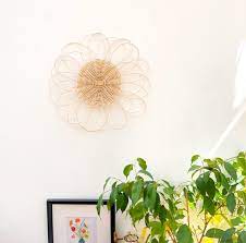 Handmade Big Flower Rattan Wall Decor