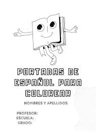 ᐅ portadas de español para colorear