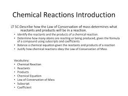 Ppt Chemical Reactions Introduction