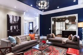navy blue decor for living room