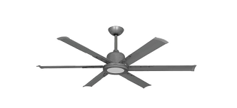 52 Inch Titan Ii Modern Ceiling Fan With Led Light In Brushed Nickel By Troposair
