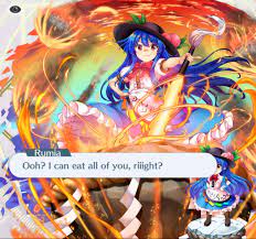 Oh silly Tenshi, you think we have a choice you spoiled brat? :  r/touhou_lostword