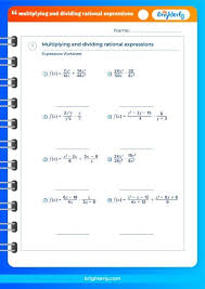 Dividing Rational Expressions Worksheet