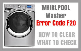 Due to the nature of the washer spin cycle, parts. Whirlpool Washer Error Code F20 Troubleshooting Front Load Washing Machine