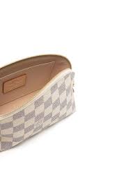 louis vuitton 2016 pre owned damier azur cosmetic bag white