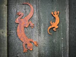 Lizard Metal Wall Art Gecko Garden Wall