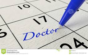 Doctor Paper Calendar Entry And Blue Pen Stock Illustration