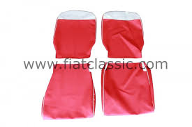 Seat Covers Red White Front And Rear