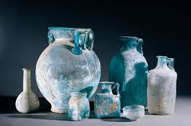 Roman Art Glass Vases And Jugs From