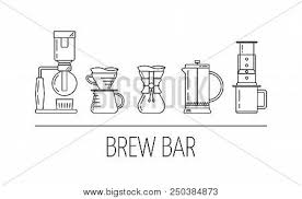 Brewing coffee in your chemex coffee maker is easy! Brew Bar Set Vector Vector Photo Free Trial Bigstock