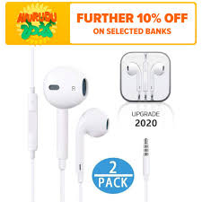 Apple earbuds ship with all iphones and. Premium In Ear Wired Earphones With Remote Mic Compatible Iphone 6s Plus 6 5s Se 5c Samsung Mp3 2pack 01 Earbuds Earphones Headphones