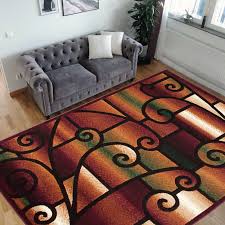 burgundy living room rug abstract with