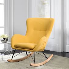 linen soft seat armchair rocking chair