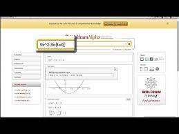 Wolfram Alpha Solving A Quadratic