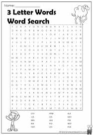 3 letter words 3 word search monster