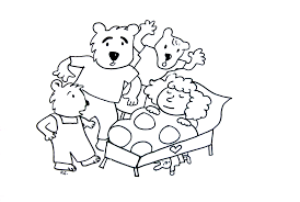 Boucle d'or et les trois ours - Coloriage Disney pour enfants