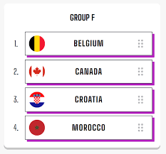 World Cup 2022 Group F gambar png