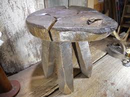 Hand Carved Wooden Milking Stool