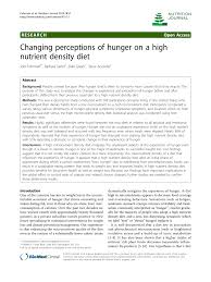 Pdf Changing Perceptions Of Hunger On A High Nutrient