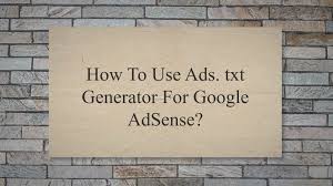 google adsense ads txt generator
