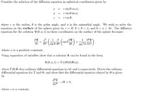 Solution Of The Diffusion Equation