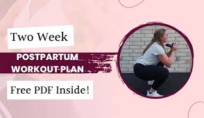 two week postpartum workout plan at