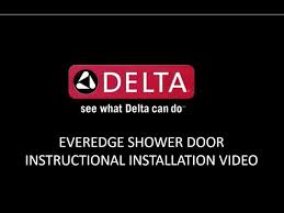 contemporary shower door instructional