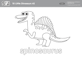 10 little dinosaurs 2 coloring pages