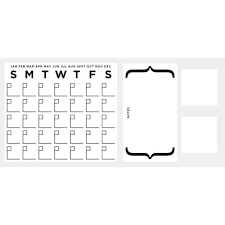 Dry Erase Monthly Calendar Giant Wall