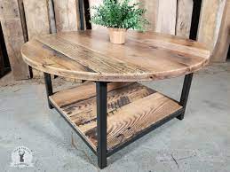 Round Reclaimed Wood Coffee Table