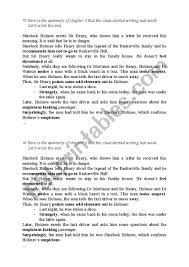 The hound of the baskervilles summary. The Hound Of The Baskervilles Ch 3 Esl Worksheet By Sapic