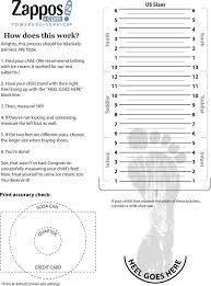Free Kids Shoe Size Chart Template Shoe Size Chart Kids