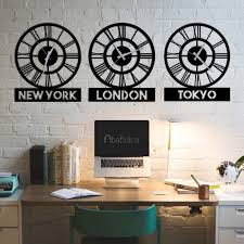 Metal Wall Clock Custom City Clock