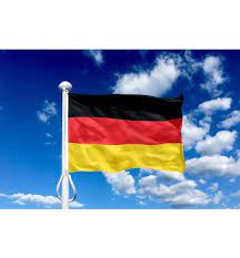 Tyskland — forbundsrepublikken tyskland er europas største land: Tysk Flag I Rigtig Flagdug