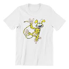 Kaus Leher O Berombak Marsupilami Komik Gaston Lagaffe Katun Murni Asli  Kaus Pria Atasan Mode Besar Diskon Besar|T-shirt