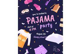 sleepover invite pajama party