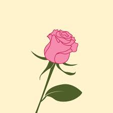 one line rose vector art icons and
