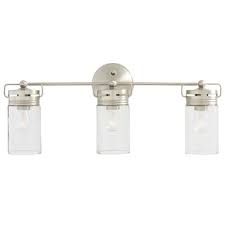 Are you looking to get your bathroom back to the future? Allen Roth Vallymede 3 Light Nickel Farmhouse Vanity Light In The Vanity Lights Department At Lowes Com