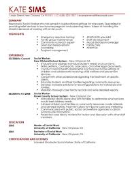 Social Worker Resume Examples Social Services Resume Samples