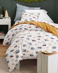 Happy Camper Flannel Sheet Set Garnet