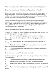 calam eacute o second language essay guidelines and tips to make it powerful 