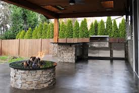 covered patio firepit craftsman