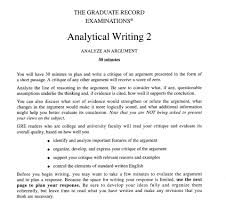  gre essay sample example analytical writing response task 