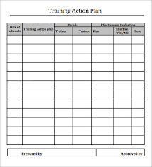 Training Action Plan Template