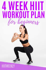 4 week home hiit workout plan for