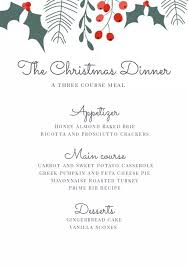 christmas menu templates you can create