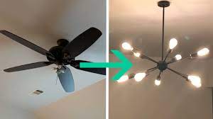 replace a ceiling fan with a light